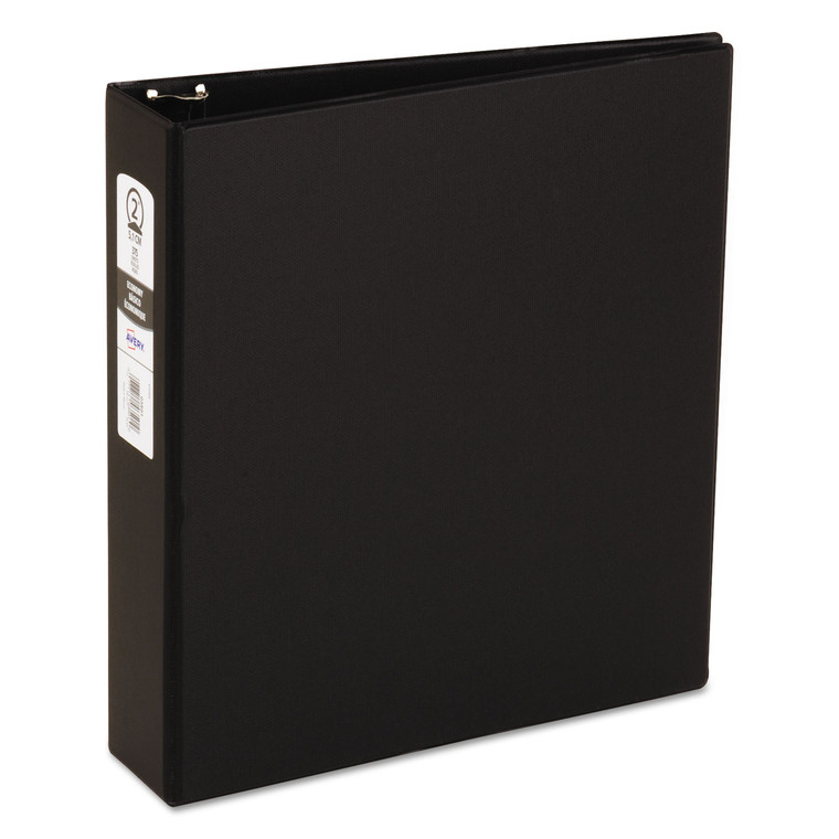Economy Non-View Binder With Round Rings, 3 Rings, 2" Capacity, 11 X 8.5, Black, (3501) - AVE03501
