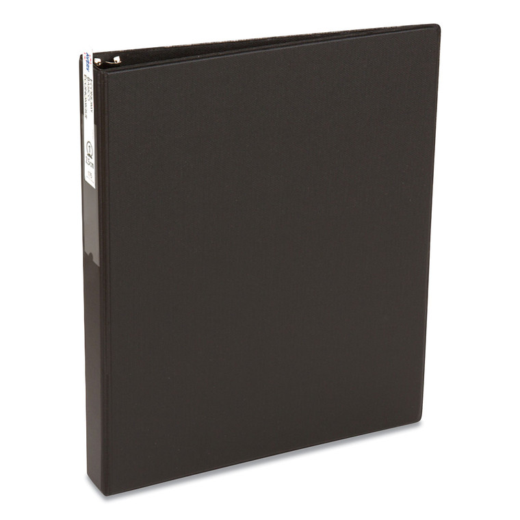 Economy Non-View Binder With Round Rings, 3 Rings, 1" Capacity, 11 X 8.5, Black, (4301) - AVE04301