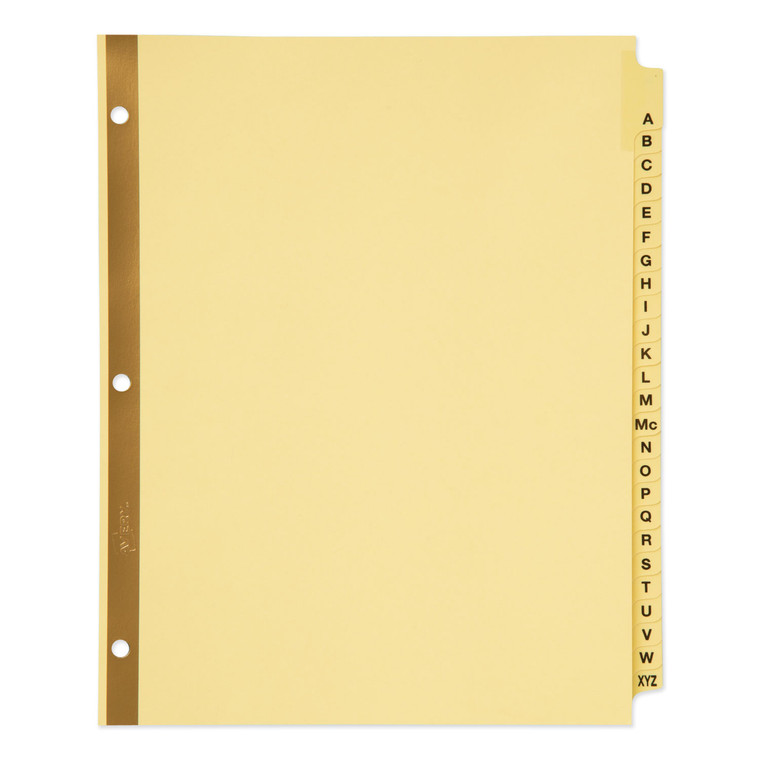 Preprinted Laminated Tab Dividers W/gold Reinforced Binding Edge, 25-Tab, Letter - AVE11306
