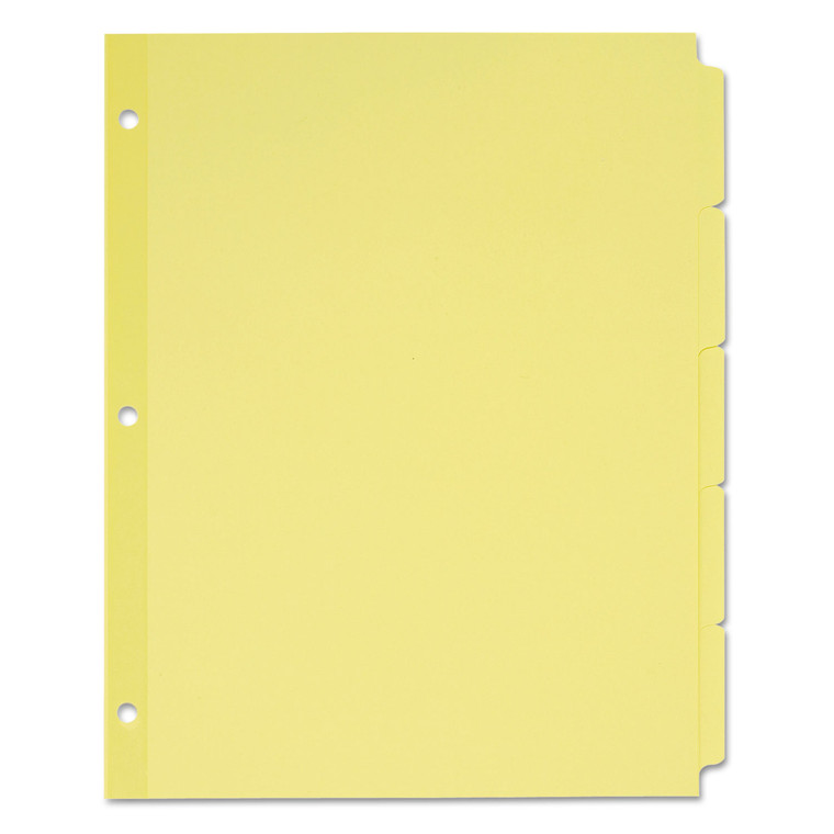 Write And Erase Plain-Tab Paper Dividers, 5-Tab, Letter, Buff, 36 Sets - AVE11501