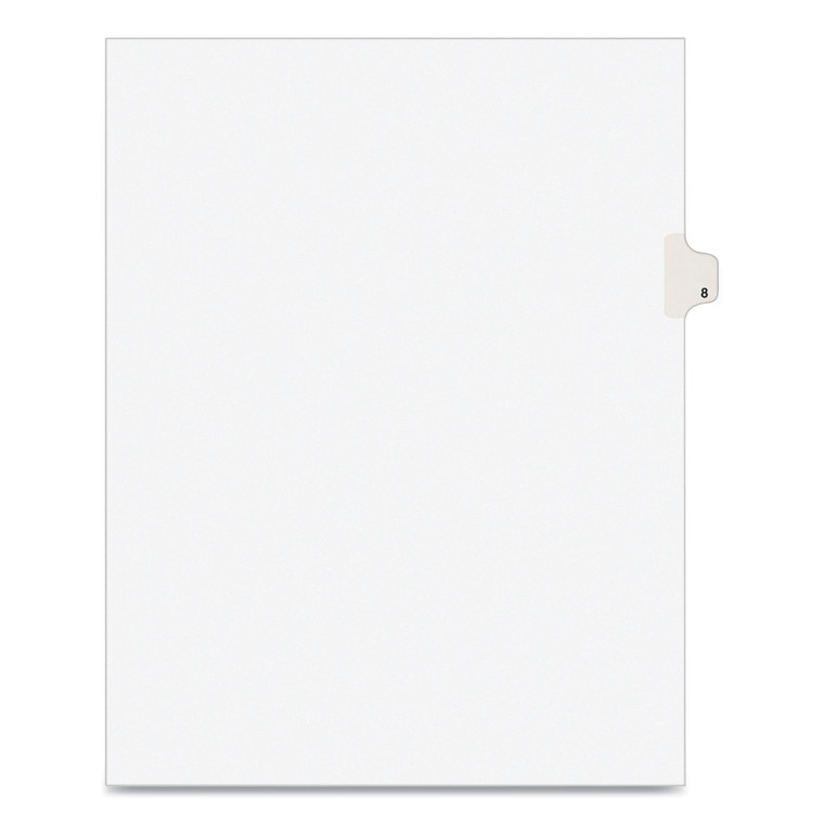 Preprinted Legal Exhibit Side Tab Index Dividers, Avery Style, 10-Tab, 8, 11 X 8.5, White, 25/pack - AVE11918