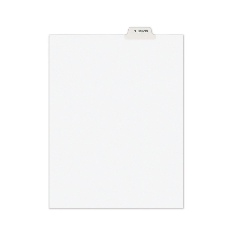 Avery-Style Preprinted Legal Bottom Tab Dividers, Exhibit L, Letter, 25/pack - AVE12385