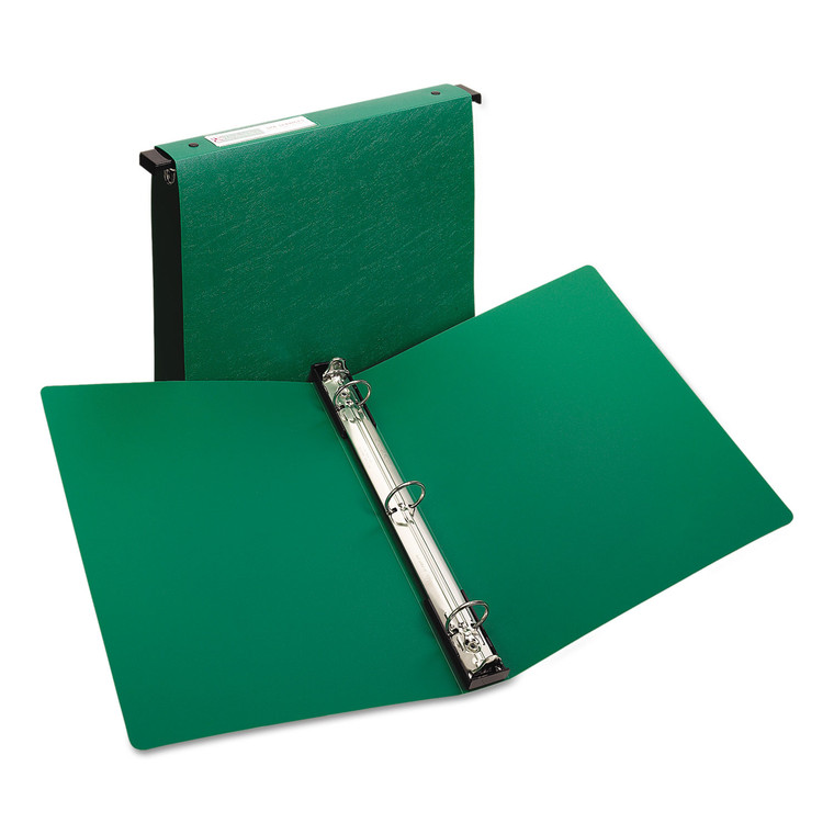 Hanging Storage Flexible Non-View Binder With Round Rings, 3 Rings, 1" Capacity, 11 X 8.5, Green - AVE14802