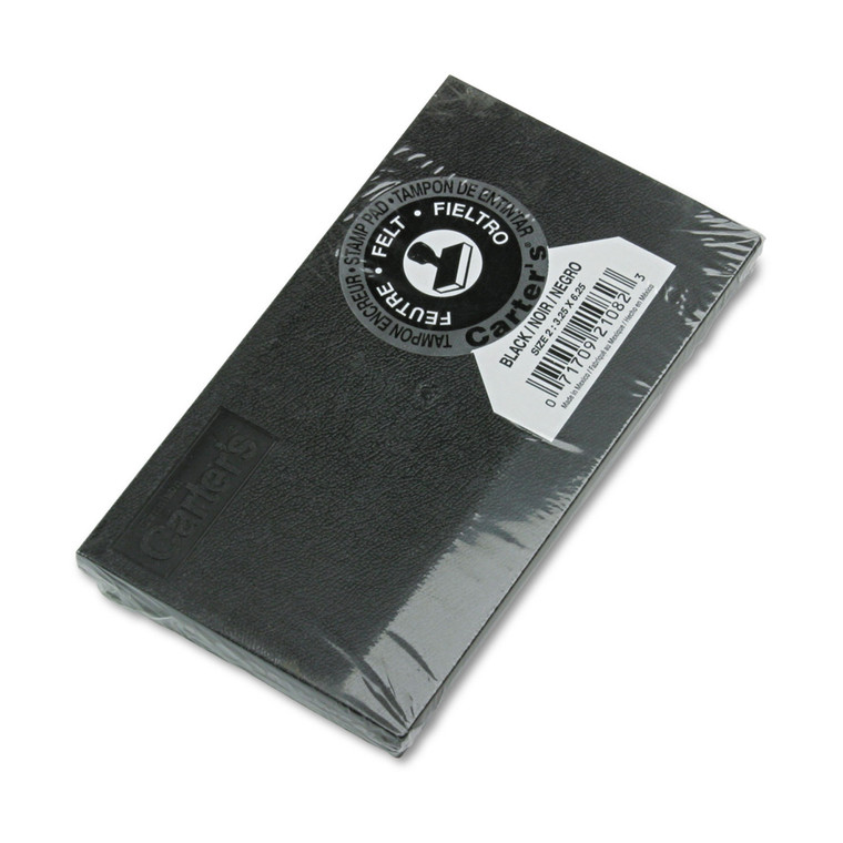 Pre-Inked Felt Stamp Pad, 6.25 X 3.25, Black - AVE21082