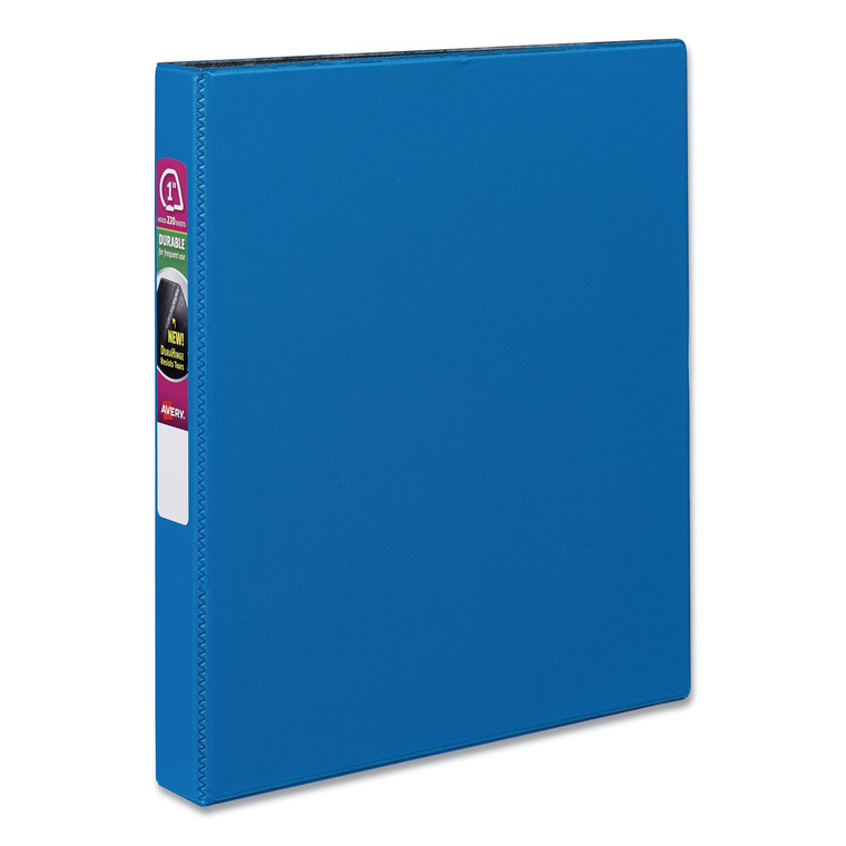 Durable Non-View Binder With Durahinge And Slant Rings, 3 Rings, 1" Capacity, 11 X 8.5, Blue - AVE27251