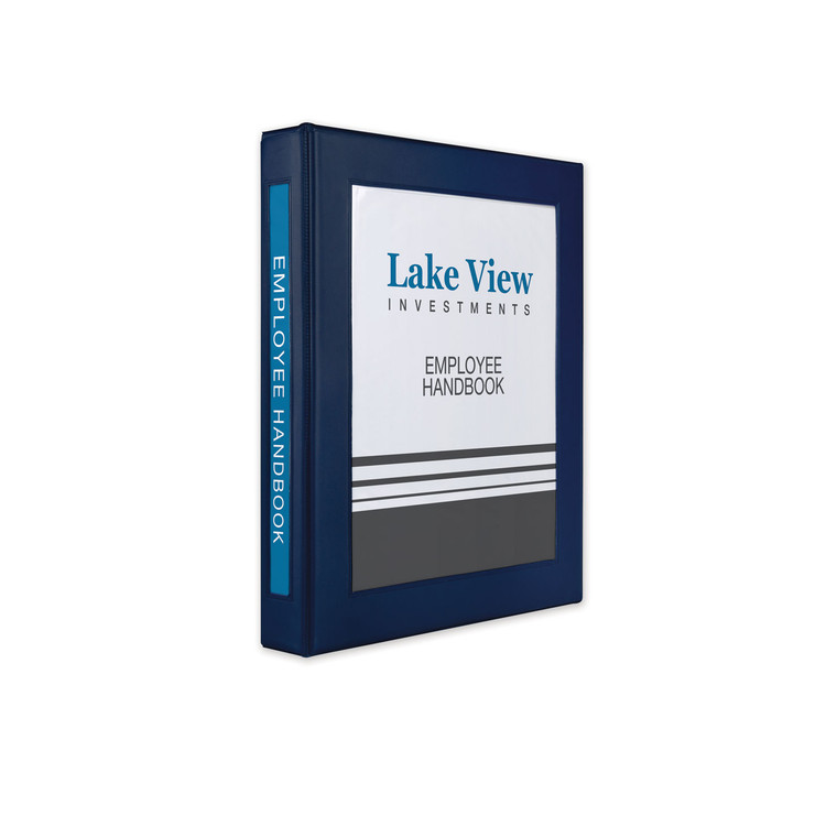 Framed View Heavy-Duty Binders, 3 Rings, 1" Capacity, 11 X 8.5, Navy Blue - AVE68055