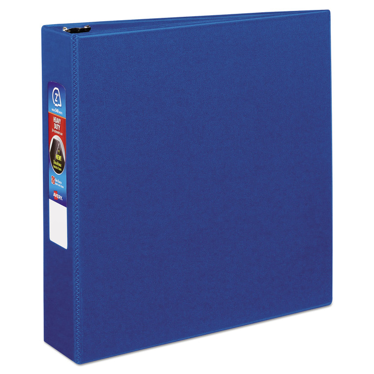 Heavy-Duty Non-View Binder With Durahinge And One Touch Ezd Rings, 3 Rings, 2" Capacity, 11 X 8.5, Blue - AVE79882