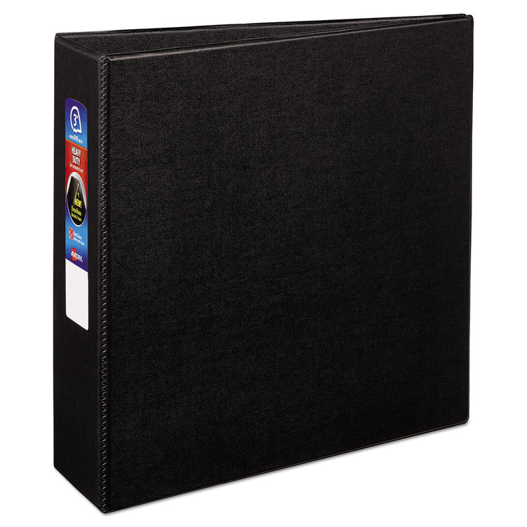 Heavy-Duty Non-View Binder With Durahinge And Locking One Touch Ezd Rings, 3 Rings, 3" Capacity, 11 X 8.5, Black - AVE79983