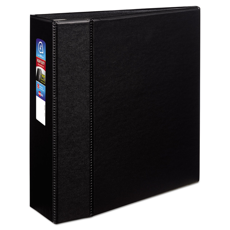 Heavy-Duty Non-View Binder With Durahinge And Locking One Touch Ezd Rings, 3 Rings, 4" Capacity, 11 X 8.5, Black - AVE79984