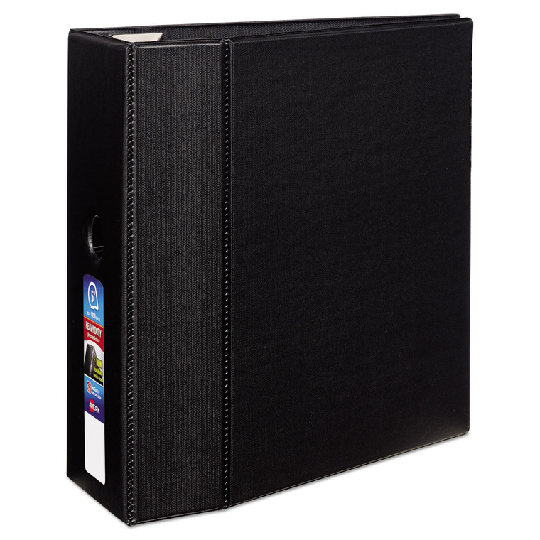 Heavy-Duty Non-View Binder With Durahinge, Locking One Touch Ezd Rings And Thumb Notch, 3 Rings, 5" Capacity, 11 X 8.5, Black - AVE79986
