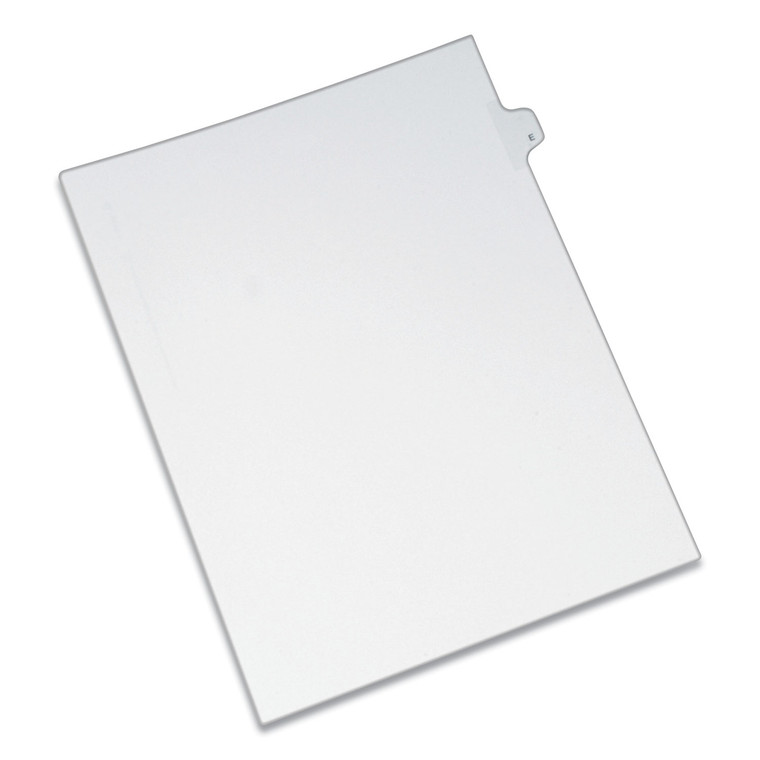 Preprinted Legal Exhibit Side Tab Index Dividers, Allstate Style, 26-Tab, E, 11 X 8.5, White, 25/pack - AVE82167