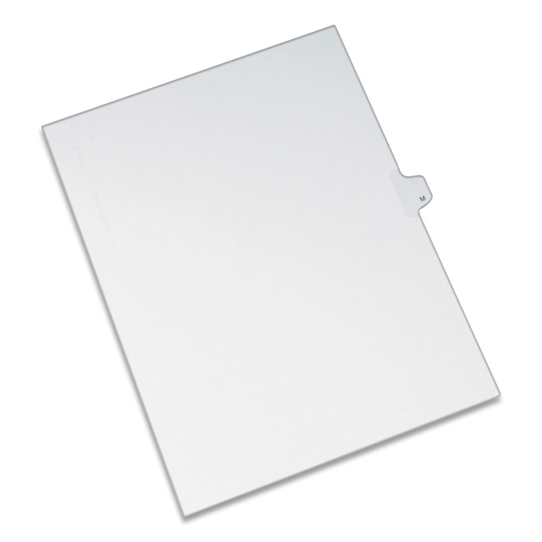 Preprinted Legal Exhibit Side Tab Index Dividers, Allstate Style, 26-Tab, M, 11 X 8.5, White, 25/pack - AVE82175