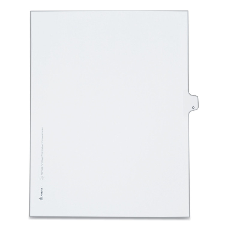Preprinted Legal Exhibit Side Tab Index Dividers, Allstate Style, 26-Tab, O, 11 X 8.5, White, 25/pack - AVE82177