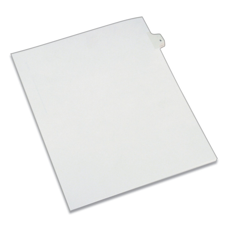 Preprinted Legal Exhibit Side Tab Index Dividers, Allstate Style, 10-Tab, 5, 11 X 8.5, White, 25/pack - AVE82203