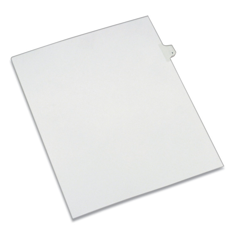 Preprinted Legal Exhibit Side Tab Index Dividers, Allstate Style, 10-Tab, 7, 11 X 8.5, White, 25/pack - AVE82205
