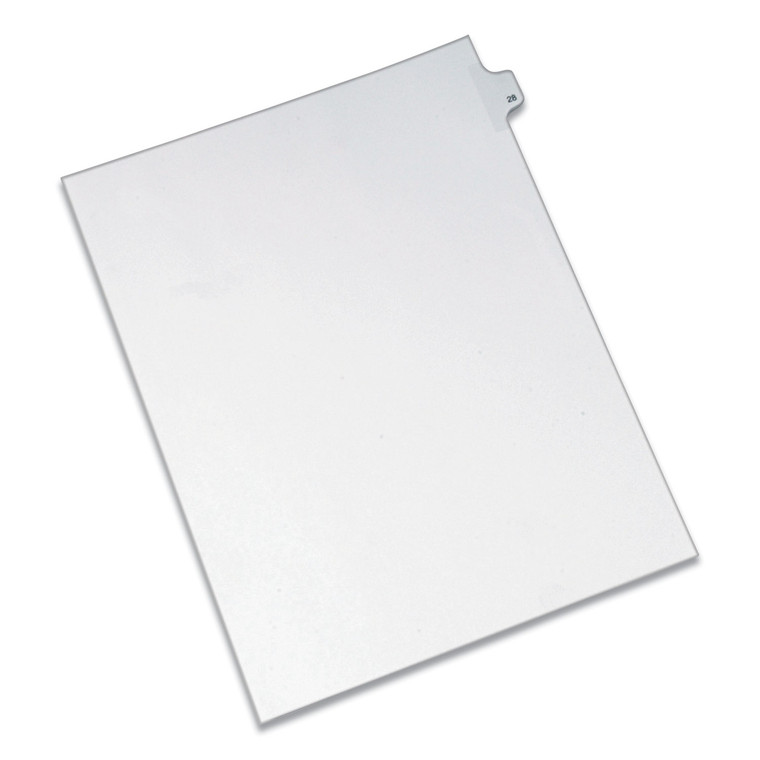 Preprinted Legal Exhibit Side Tab Index Dividers, Allstate Style, 10-Tab, 28, 11 X 8.5, White, 25/pack - AVE82226