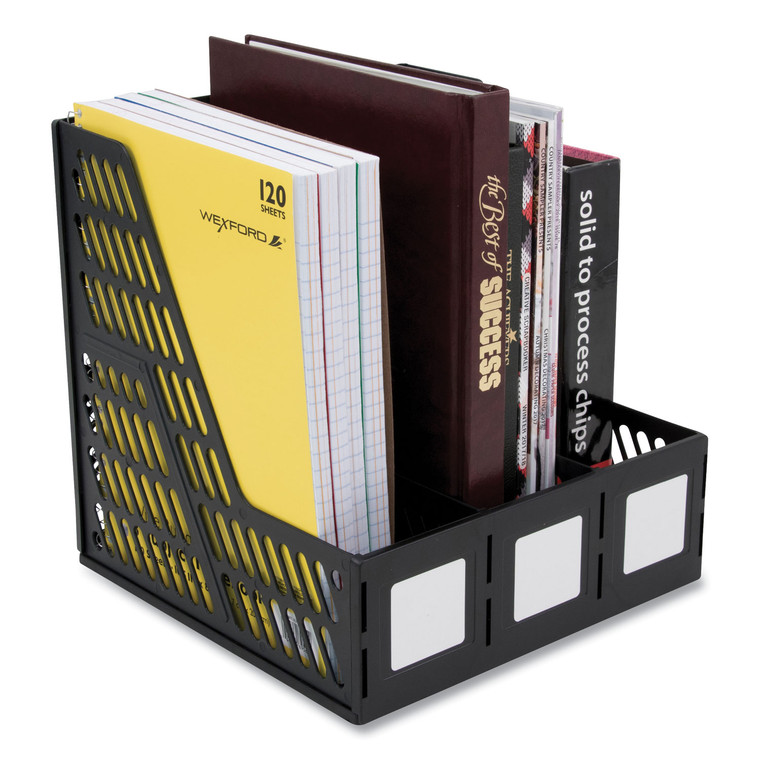 Literature File, Three Slots, Black - AVT34091