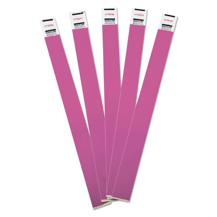 Crowd Management Wristbands, Sequentially Numbered, 9 3/4 X 3/4, Purple, 100/pk - AVT75440