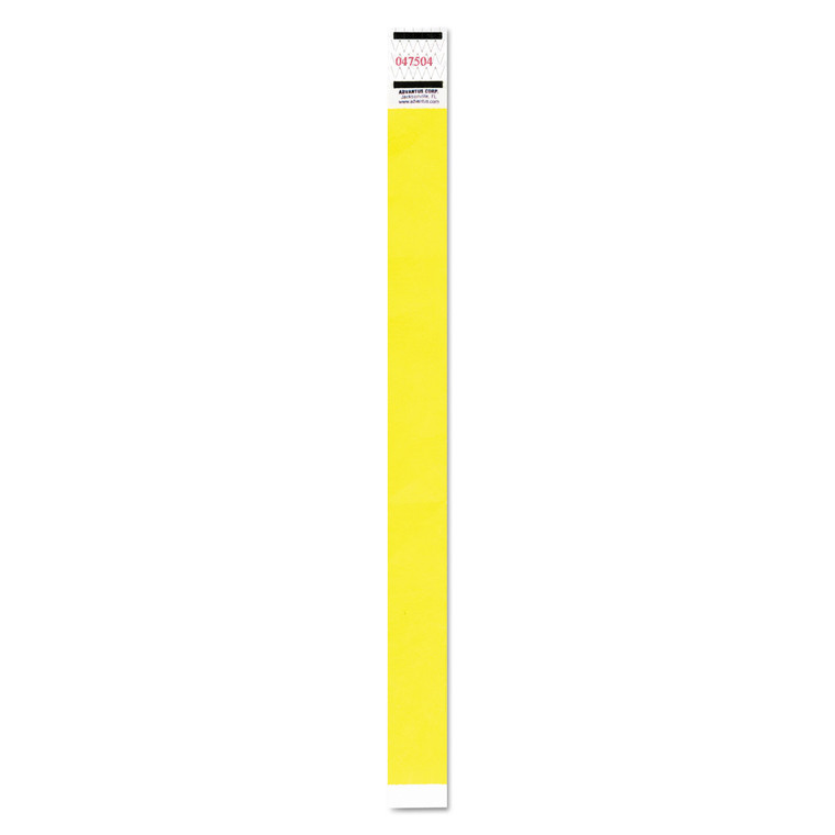 Crowd Management Wristband, Sequential Numbers, 9 3/4 X 3/4, Neon Yellow,500/pk - AVT91123