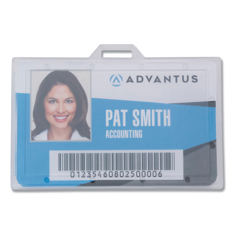 Id Card Holders, Horizontal, 3.68 X 2.25, Frosted Transparent, 25/pack - AVT97099