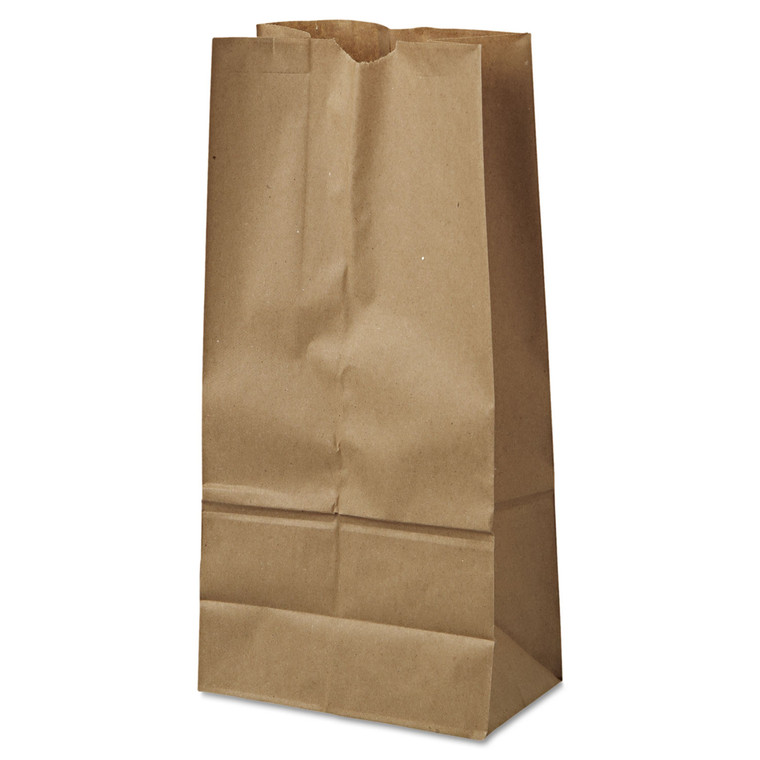 Grocery Paper Bags, 40 Lbs Capacity, #16, 7.75"w X 4.81"d X 16"h, Kraft, 500 Bags - BAGGK16500