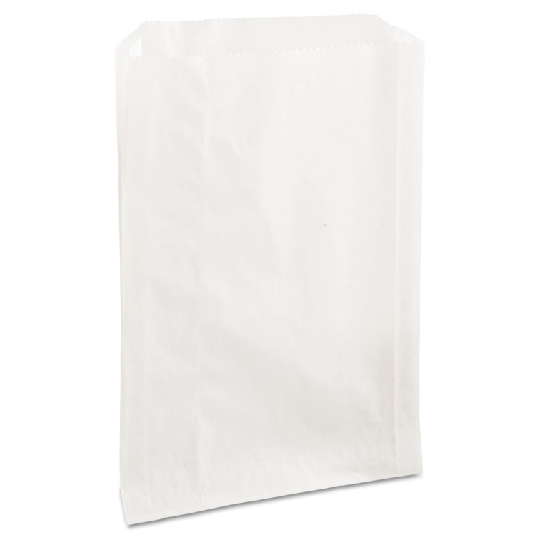 Grease-Resistant Single-Serve Bags, 6.5" X 8", White, 2,000/carton - BGC300422