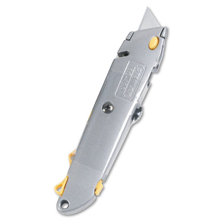 Quick-Change Utility Knife With Retractable Blade And Twine Cutter, Gray - BOS10499BX