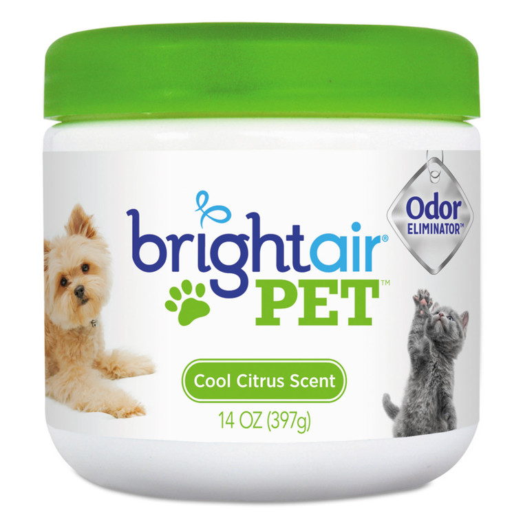 Pet Odor Eliminator, Cool Citrus, 14 Oz Jar, 6/carton - BRI900258