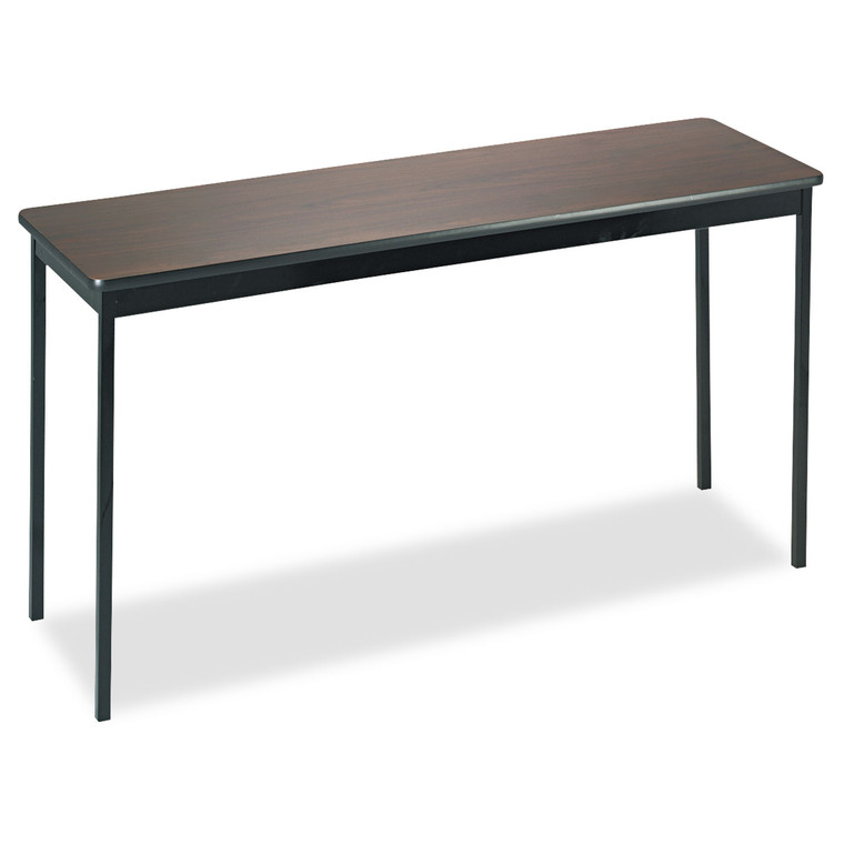 Utility Table, Rectangular, 60w X 18d X 30h, Walnut/black - BRKUT1860WA