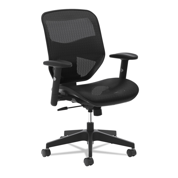 Vl534 Mesh High-Back Task Chair, Supports Up To 250 Lb, 18" To 22" Seat Height, Black - BSXVL534MST3