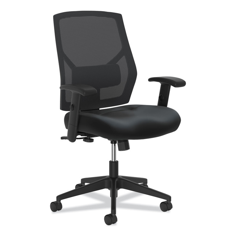 Crio High-Back Task Chair, Supports Up To 250 Lb, 18" To 22" Seat Height, Black - BSXVL581SB11T