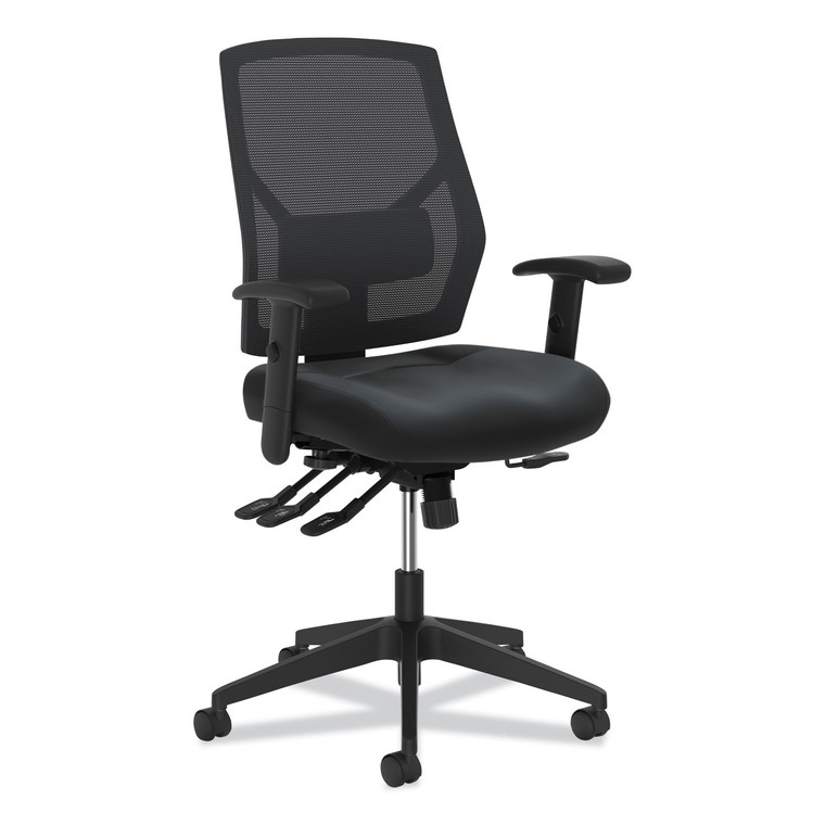 Crio High-Back Task Chair With Asynchronous Control, Supports Up To 250 Lb, 18" To 22" Seat Height, Black - BSXVL582SB11T
