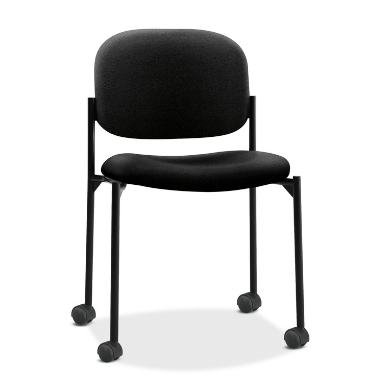 Vl606 Stacking Guest Chair Without Arms, Supports Up To 250 Lb, Black - BSXVL606VA10