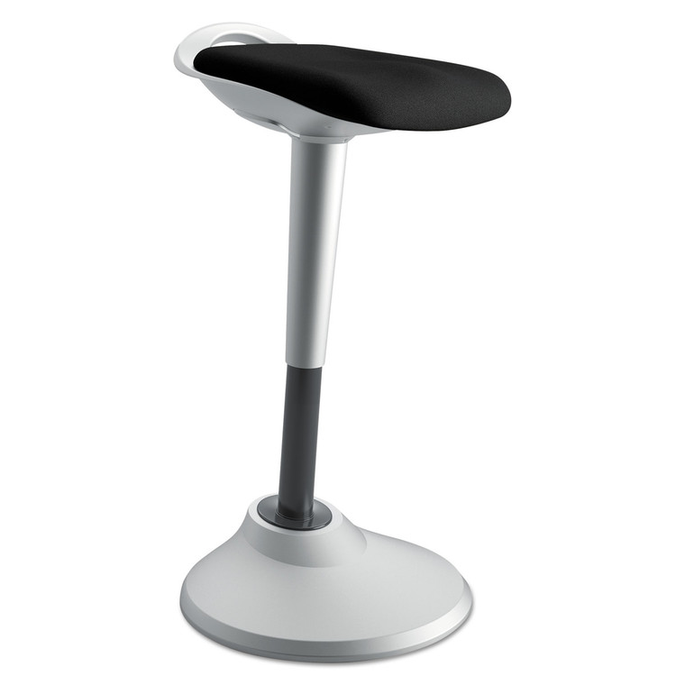 Perch Series Seat, Backless, Supports Up To 250 Lb, Black Seat, Silver Base - BSXVLPERCHAS10X