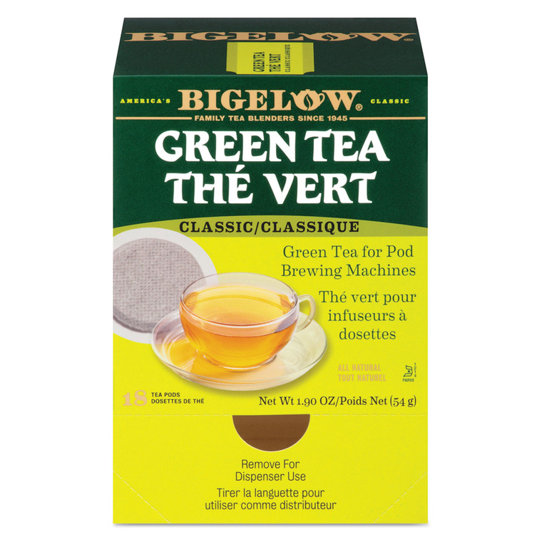 Green Tea Pods, 1.90 Oz, 18/box - BTC007906