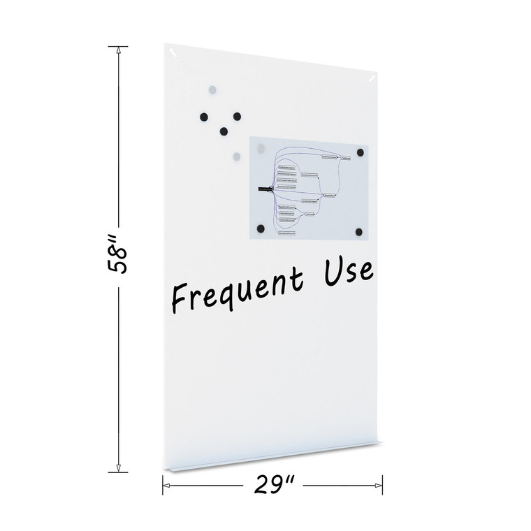 Magnetic Dry Erase Tile Board, 38 1/2 X 58, White Surface - BVCDET8125397