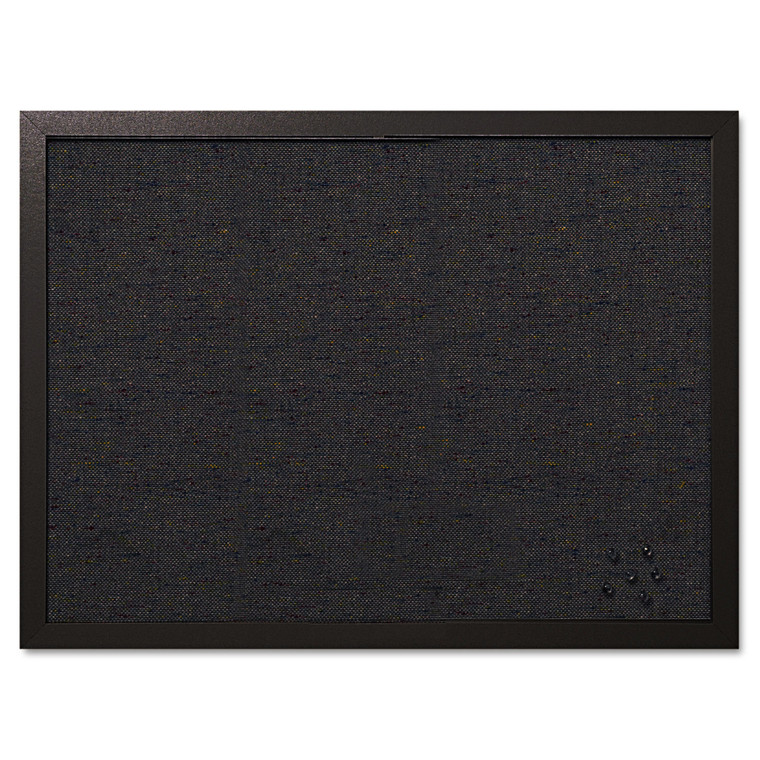 Designer Fabric Bulletin Board, 24 X 18, Black Fabric/black Frame - BVCFB0471168