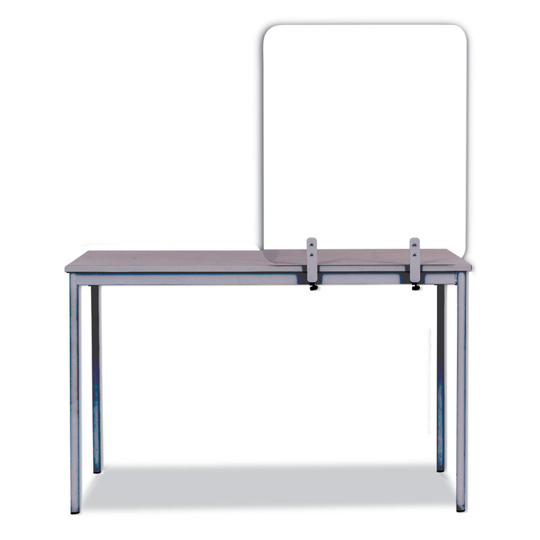 Protector Series Frameless Glass Desktop Divider, 23.6 X 0.16 X 35.4, Clear/aluminum - BVCGL0701393
