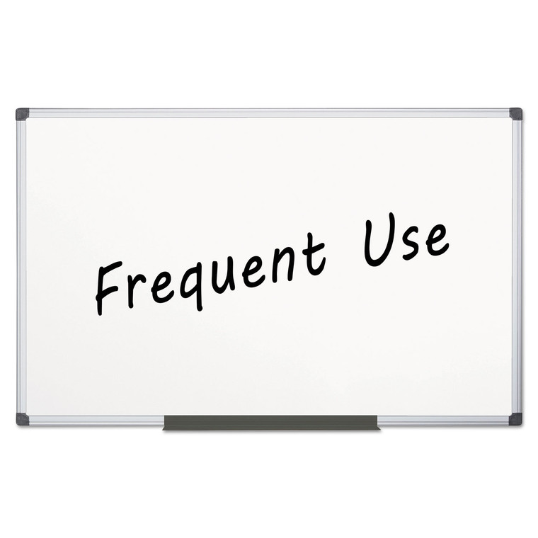 Value Lacquered Steel Magnetic Dry Erase Board, 48 X 96, White, Aluminum Frame - BVCMA2107170