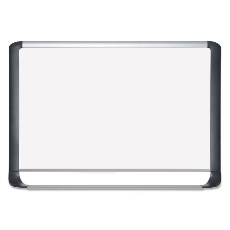 Lacquered Steel Magnetic Dry Erase Board, 24 X 36, Silver/black - BVCMVI030201