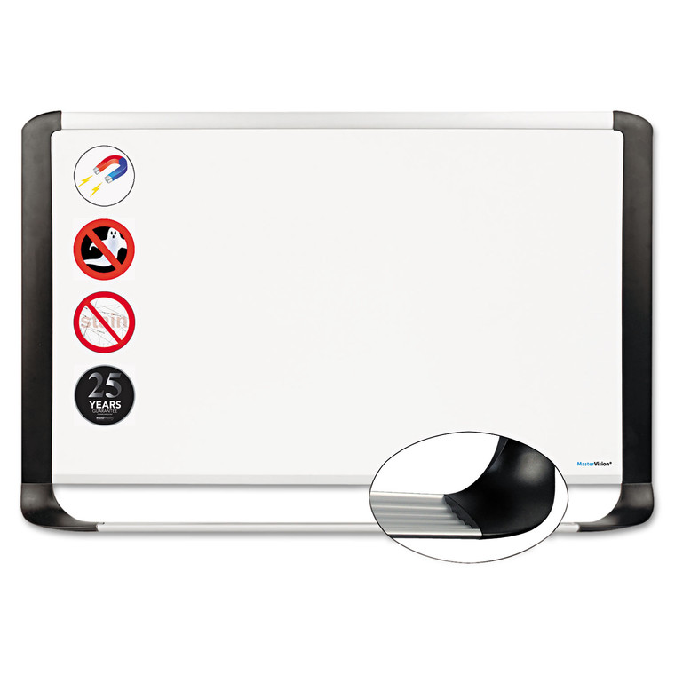 Porcelain Magnetic Dry Erase Board, 48x72, White/silver - BVCMVI270401