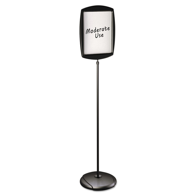 Floor Stand Sign Holder, Rectangle, 15x11 Sign, 66"h, Black Frame - BVCSIG07060101