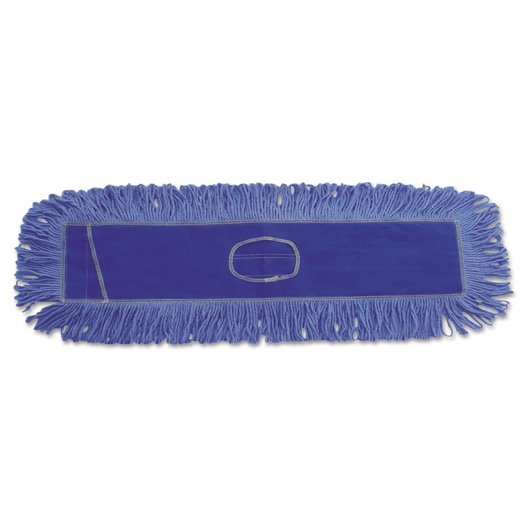 Dust Mop Head, Cotton/synthetic Blend, 36 X 5, Looped-End, Blue - BWK1136