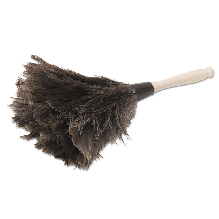 Professional Ostrich Feather Duster, 4" Handle - BWK12GY