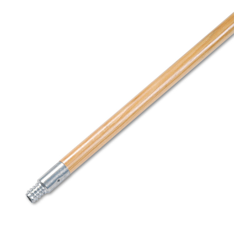 Metal Tip Threaded Hardwood Broom Handle, 15/16" Dia X 60" Long - BWK136