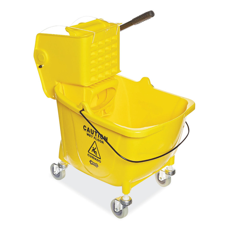 Pro-Pac Side-Squeeze Wringer/bucket Combo, 8.75 Gal, Yellow - BWK2635COMBOYEL