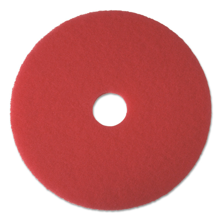 Buffing Floor Pads, 15" Diameter, Red, 5/carton - BWK4015RED