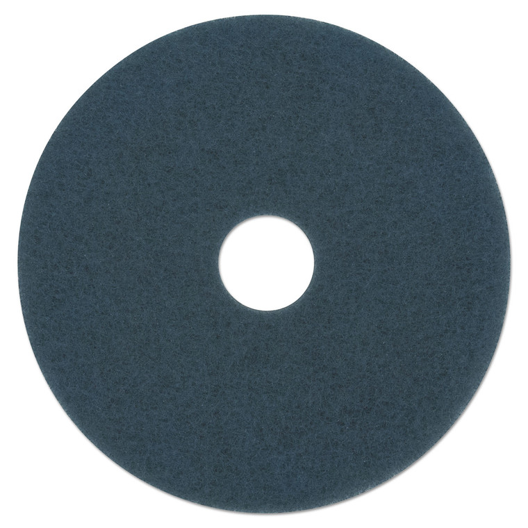 Scrubbing Floor Pads, 16" Diameter, Blue, 5/carton - BWK4016BLU