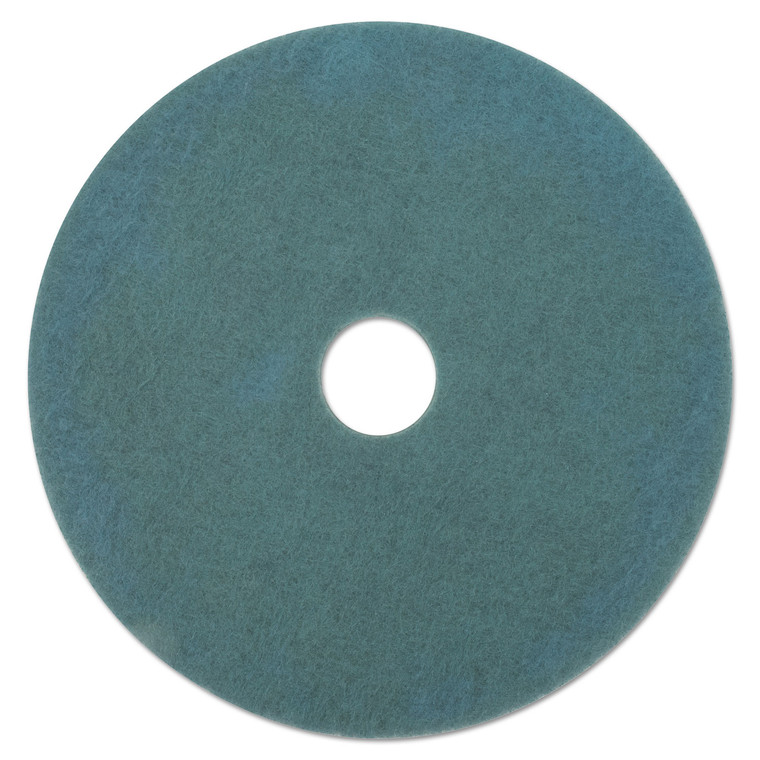 Burnishing Floor Pads, 17" Diameter, Aqua, 5/carton - BWK4017AQU