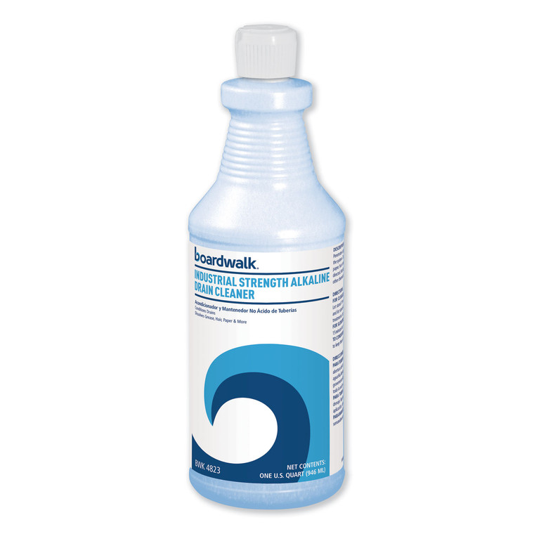 Industrial Strength Alkaline Drain Cleaner, 32 Oz Bottle - BWK4823EA